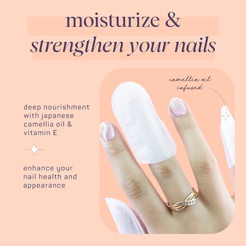 SpaLife Japanese Camellia Oil & Vitamin E Nail Cuticle Wrap 6-Pack (60 Count) - Moisturizing Masks, Dermatologist Recommended, Hydrating Cuticle Repair Mask for Brittle Nails, Spa Treatment - Image 3