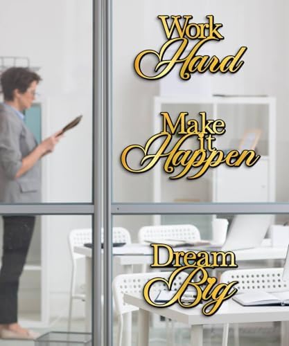 Putuo Decor Inspirational Wall Decor, Motivational Wall Art for Living Room,Encourage Office Positive Affirmations Quotes Dream Big Work Hard Make It Happen Hanging for Home Family - Image 6