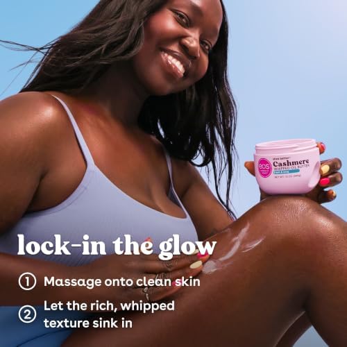 eos Cashmere Whipped Oil Body Butter, Fresh & Cozy, 72 Hour Weightless Moisture For Dry Skin, Rich Formula and Deep Hydration, Body Care, 12 oz - Image 5