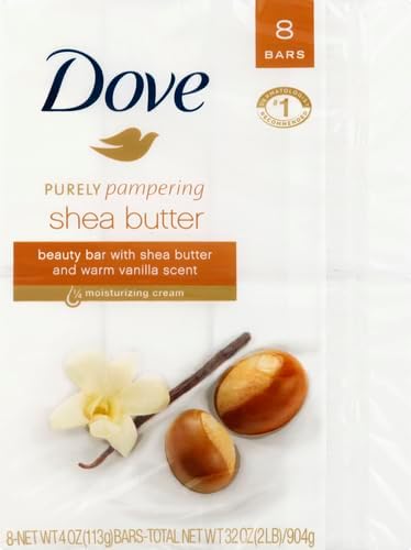 Dove Beauty Bar Soap Shea Butter,for Nourished,Radiant Skin,Enriches Skin 3.75 oz,(Pack of 72) - Image 2