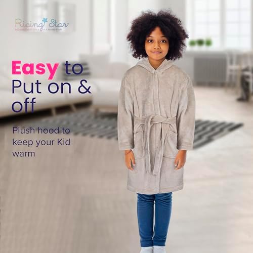 Rising Star Baby Toddler Robe Or Kids Robe for Girls and Boys - Kids & Baby Bath Robe Spa Set with Washcloth or Slippers - Image 5