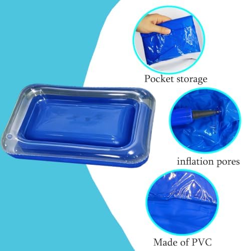 2 PCS Inflatable Pool Foot Bath Basin, Portable Foot Bath Basin, Foot Soaking Bath Basin for Pool Entry Ladder, Swimming Pool Clean Feet Pedicure Supplies - Image 3