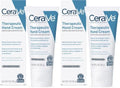 CeraVe Therapeutic Hand Cream for Dry Cracked Hands With Hyaluronic Acid and Niacinamide,Fragrance Free 3 Ounce,(Pack of 2) by CeraVe