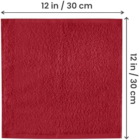 Utopia Towels 24 Pack Washcloths, 12x12 in, 100% Cotton, Red - Image 2