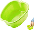 Ytterbium Foot Soaking Bath Basin, Large Massage Foot Soaking Tub, Plastic Home Spa Pedicure Bucket, Relaxation & Stress Relief, Suitable for Women & Men (Green)