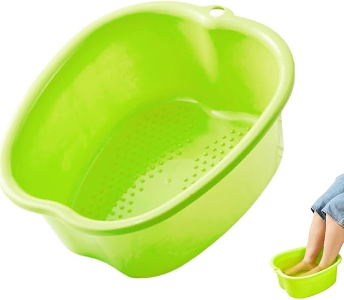 Ytterbium Foot Soaking Bath Basin, Large Massage Foot Soaking Tub, Plastic Home Spa Pedicure Bucket, Relaxation & Stress Relief, Suitable for Women & Men (Green)