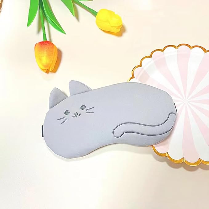 PERFECTSIGHT Cute Sleep Eye Masks (Grey Cat)