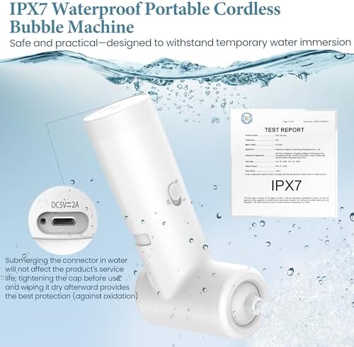 Bath Jets for Tub, Cordless IPX7 Rechargeable Bath Jet or Bubble Modes - Image 5