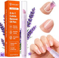 Modelones Cuticle Remover Pen, 3-in-1 Lavender Cuticle Oil Pusher Pen by MODELONES