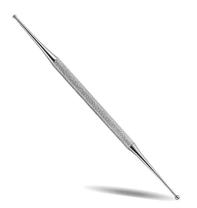 Curette Nail – (A5) Double Ball Tip Stainless Steel Nail Cleaner & Cuticle Remover – Professional Dual-End Manicure & Pedicure Instrument for Salon & Home Use