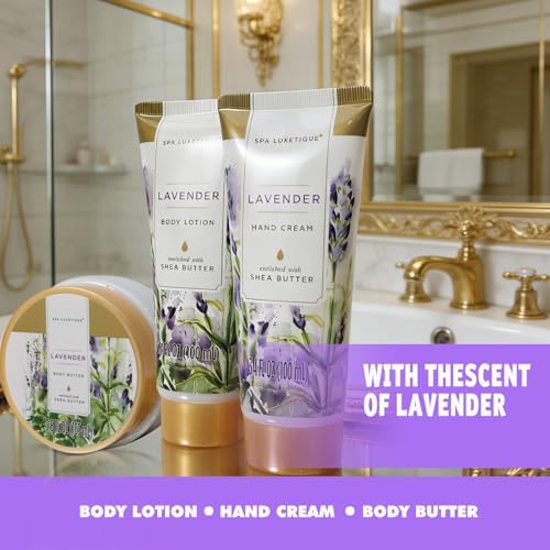 Spa Luxetique Bath Sets for Women Gifts - 10 Pcs Lavender Spa Kit, Self Care Kit for Her, Birthday, Anniversary, Holiday, Christmas Gifts for Her, Mother, Girlfriends, Wife - Image 3
