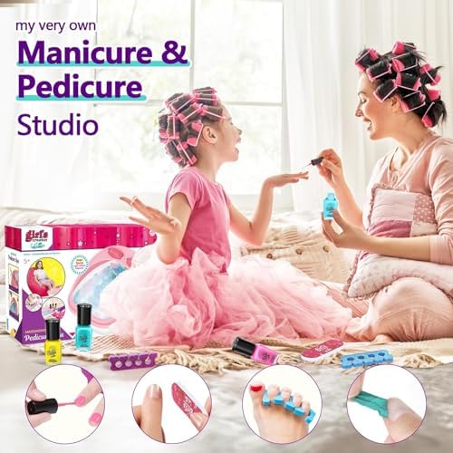 Kids Foot Spa Kit for Girls Ages 6-12, Nail Art Set, Birthday Gift - Image 4