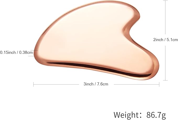 MagEnergy Gua Sha Tool Pure Copper Scraping Facial Massager Guasha Board for Neck and Face Special Gifts for Grandparents Parents Friends