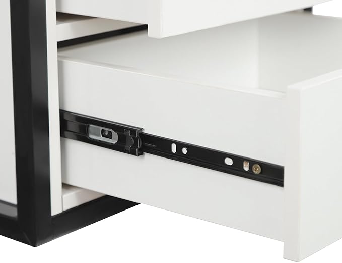 Suspended Salon Wall Cabinet with 2 Drawers & Hair Dryer Holder, Storage Cabinet for Hair Salon, Wall Mounted Styling Station, 15.75'' Wide Storage for Hair Salons, Spas, Home Use (White)