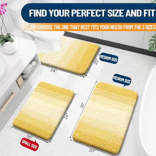 OLANLY Large Bathroom Rugs 50x30, Extra Soft Absorbent Microfiber Bath Rugs - Image 2