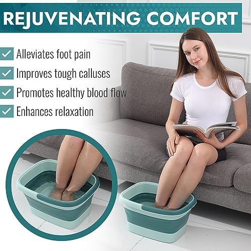 Collapsible Foot Soaking Tub Foldable Foot Bath Soak Tub Basin for Home Spa - Image 5