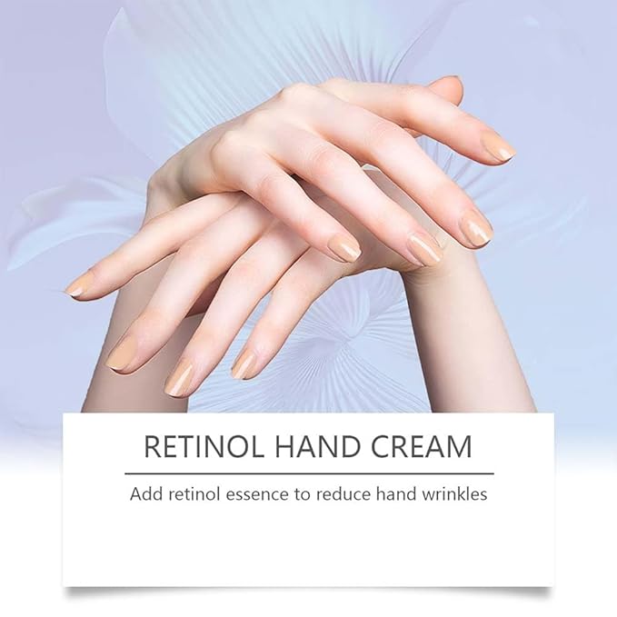 Retinol Hand Cream Anti Aging, Enriched With Collagen, It is Specially Formulated for Aging, Dry, And Chapped Hands (50G Anti Aging Hand Cream, Nourishing and Protecting Skin, Nails, And Cuticles)