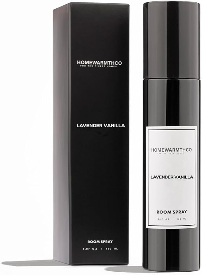 Lavender Vanilla Room Spray – 5.07 oz Scented Air Freshener Spray for Home, Office, Kitchen & Bathroom Odor Eliminator – Long-Lasting Linen Spray for Bedding, Pillows & Fabrics – Essential Oil Spray