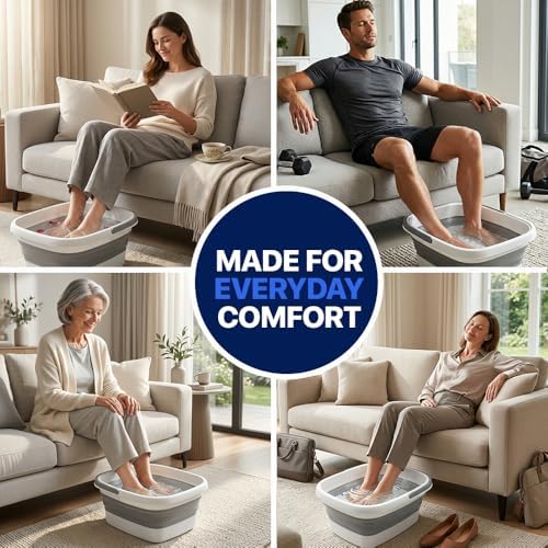 Collapsible Foot Soaking Tub Foldable Foot Bath Soak Tub Basin for Home Spa - Image 7
