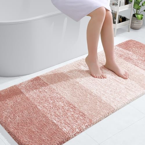 OLANLY Bathroom Runner Rug 59x24, Extra Soft Absorbent Microfiber Bath Rugs by OLANLY