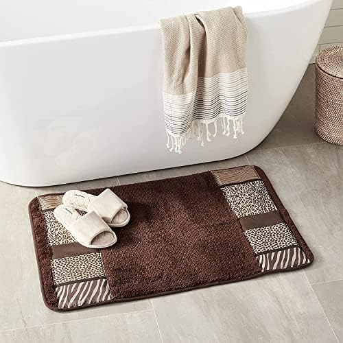 Zahari Home Safari Stripes Animal Bathroom Rug Classic Luxury Leopard Cheetah Zebra Bath Rug Contemporary Decor Beautiful Shower Mat Unique Design Stylish Bathroom Rug Bath Shower Tub Decor - Image 2