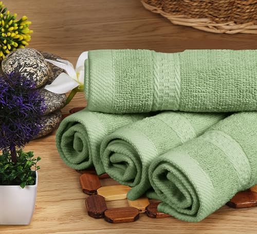 Utopia Towels 8 Piece Majestic Plush Luxury Towel Set, Cotton, Sage Green - Image 6