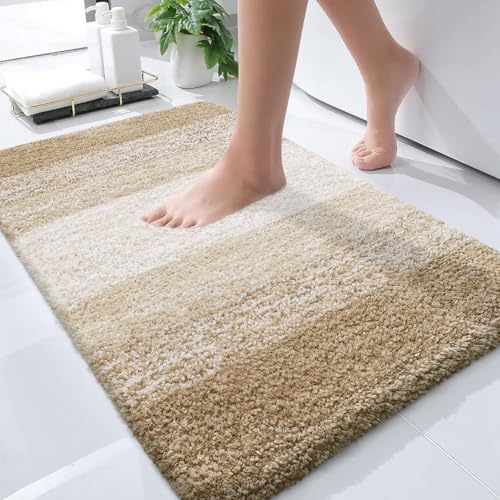 OLANLY Small Bathroom Rugs 35x16, Extra Soft Absorbent Microfiber Bath Rugs by OLANLY