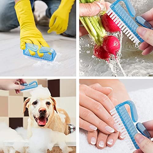 Handle Grip Nail Brush, Nail Cleaning Brushes Pedicure Scrubbing tool, Toes Fingernail Brush Scrub Cleaner kit for Men and Women 8 Pack (Multicolor) - Image 6