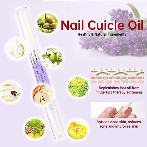 15 PCS Cuticle Oil for Nails, GRUNIL Cuticle Oil Pen for Nail Growth Treatment, Nail Strengthener for Thin Nails and Growth Nail Oil Home Nail Care Kit Pedicure Supplies Manicure Tools - Image 3
