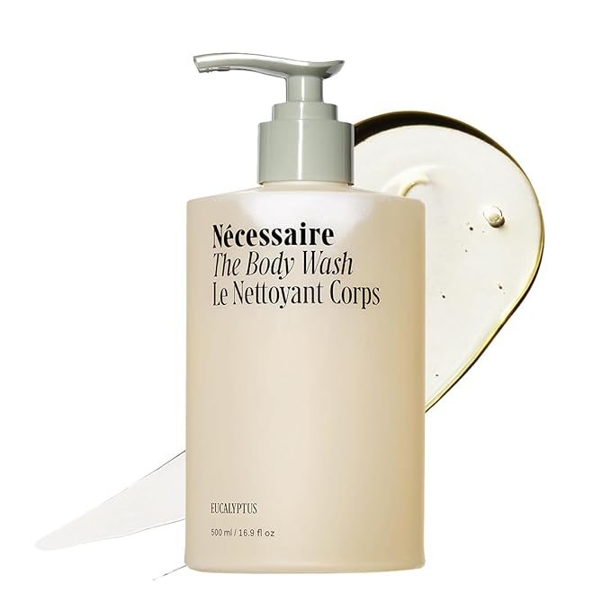 Nécessaire The Body Wash Eucalyptus — Multi-Oil Shower Gel Body Wash for Women + Men. Non-Comedogenic + Hypoallergenic for Sensitive Skin with Niacinamide. 500ml/16.9 fl oz