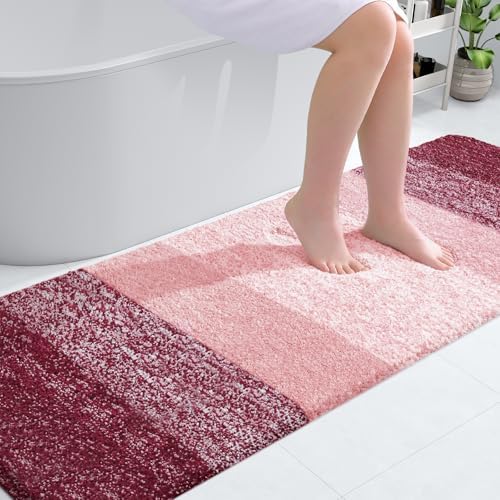 OLANLY Bathroom Runner Rug 70x24, Extra Soft Absorbent Microfiber Bath Rugs by OLANLY
