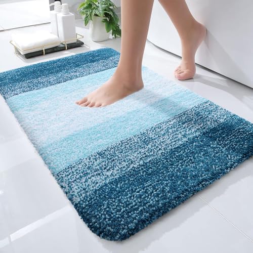 OLANLY Small Bathroom Rugs 24x16, Extra Soft Absorbent Microfiber Bath Rugs by OLANLY