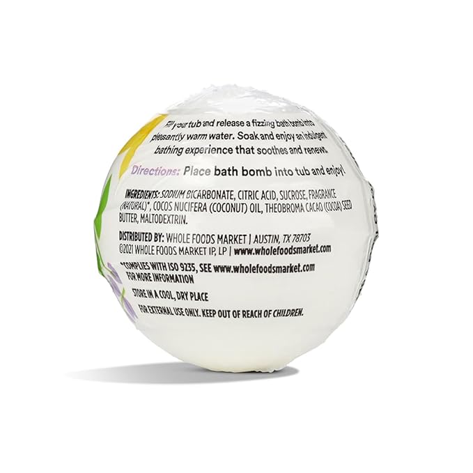 365 by Whole Foods Market, Fizzing Bath Bomb, Lavender Vanilla, 2.8 oz (Pack of 6)