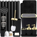 XLHOMO Bathroom Set- Black Bathroom Set with Shower Curtain and Rugs by BetterbathroomwithXLHOME