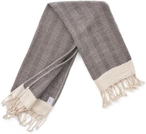 BAY LAUREL Turkish Hand Towel – Pack of 2 | Soft & Absorbent Decorative Towels for Bathroom, Hand, Face, Hair, Gym, Yoga, SPA, Kitchen & Tea | Boho Decor (Latte, Herringbone 16x40 Inches (Set of 2) - Image 4