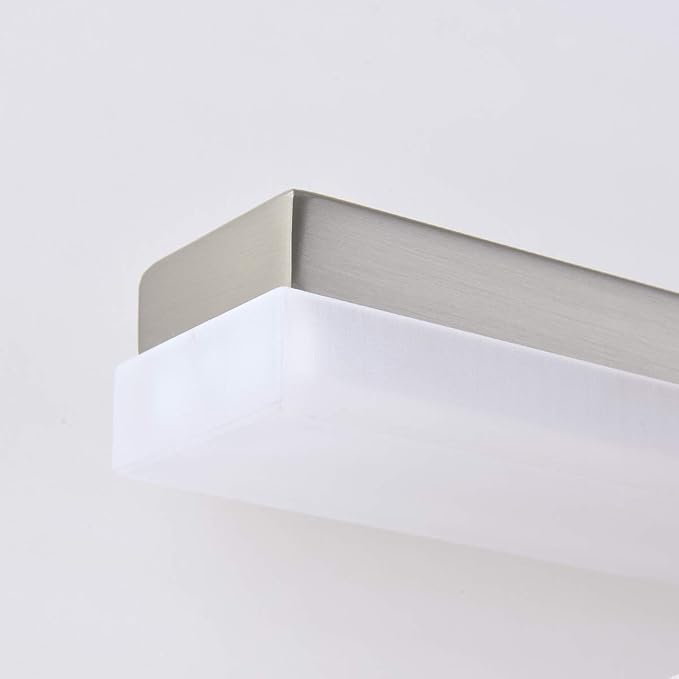 mirrea 24in Modern LED Vanity Light for Bathroom Lighting Dimmable 24w Brushed Nickel (Warm White 3000K)