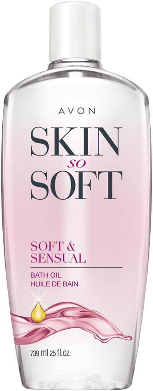 AVON Skin So Soft Bonus-Size Soft & Sensual Bath Oil for Women – 25 fl oz, Scented Moisturizer for Dry Skin – Deeply Hydrating Body Oil for Bath & Shower – Softens & Smooths Skin