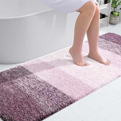 OLANLY Bathroom Runner Rug 70x20, Extra Soft Absorbent Microfiber Bath Rugs by OLANLY