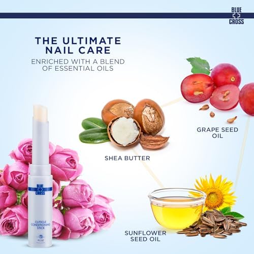Blue Cross Cuticle Balm Conditioning Stick, Damaged Cuticles, Rose, 0.05oz - Image 3