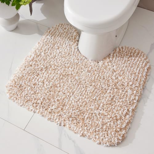 ILANGO Toilet Rugs U Shaped 22" × 24",Soft Absorbent Microfiber Bath Rugs by ILANGO
