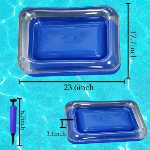 2 PCS Inflatable Pool Foot Bath Basin, Portable Foot Bath Basin, Foot Soaking Bath Basin for Pool Entry Ladder, Swimming Pool Clean Feet Pedicure Supplies - Image 2