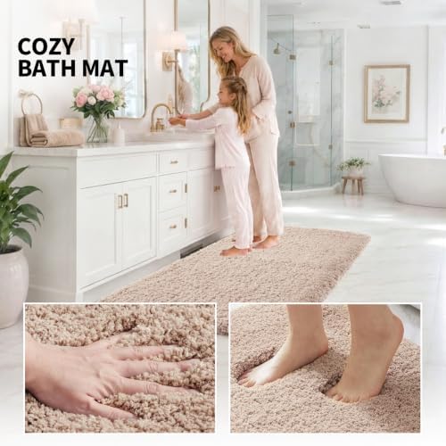 ILANGO Bathroom Rugs 70" × 24", Extra Soft Absorbent Microfiber Bath Rugs - Image 5