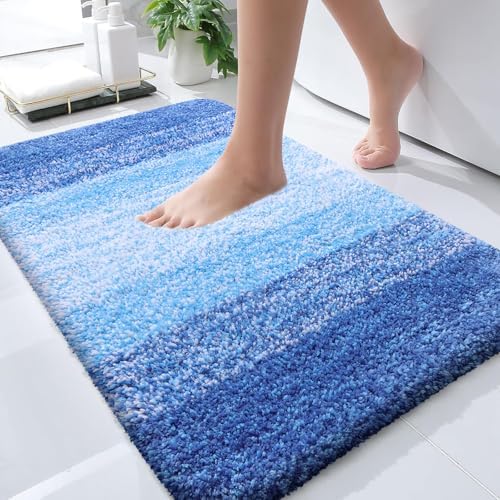 OLANLY Small Bathroom Rugs 24x16, Extra Soft Absorbent Microfiber Bath Rugs by OLANLY