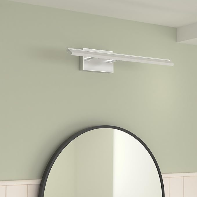 Aipsun 24 inch Dimmable LED Vanity Lights Adjustable Bathroom Light Fixtures Over Mirror Chrome Modern Vanity Lighting(White Light)