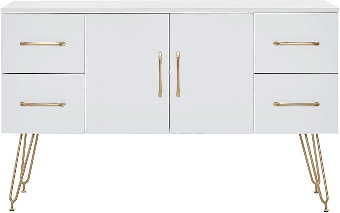 BarberPub Wall Mount Barber Beauty Station, Salon Station for Hair Stylist, Spa Styling Storage Organizer with Cabinet, Home Make Up Equipment 3152 (White)