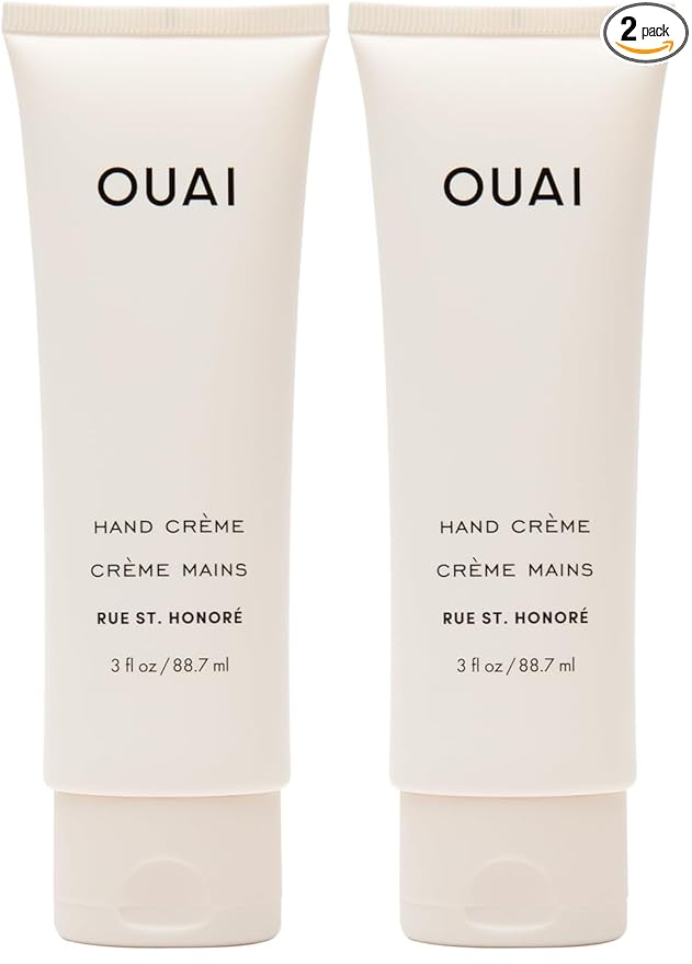 OUAI Hand Cream - Thick, Creamy Balm with Coconut Oil, Murumuru Butter and Shea Butter - Hydrating Moisturizer for Soft Hands - Use Daily to Deeply Nourish Skin (3 Oz) (Pack of 2)