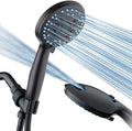 AquaCare High Pressure 8-mode Handheld Shower Head - Anti-clog Nozzles, Built-in Power Wash to Clean Tub, Tile & Pets, Extra Long 6 ft. Stainless Steel Hose, Wall & Overhead Brackets by HotelSpa