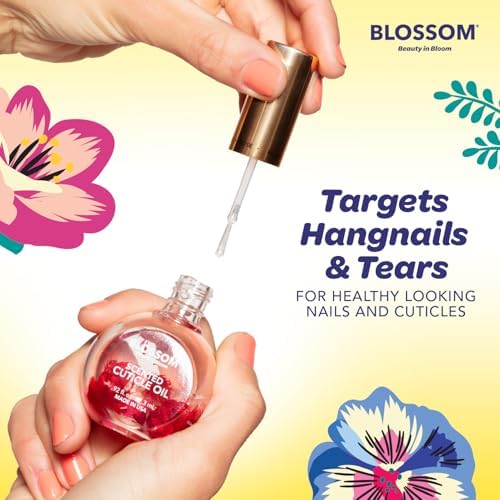 Blossom Cuticle Oil for Nails, Hydrating, Moisturizing, Scented Nail Oil Cuticle Care, Infused with Real Flowers, Made in USA, 0.5 fl. oz, Amazon Exclusive, Lemon Cookie - Image 4