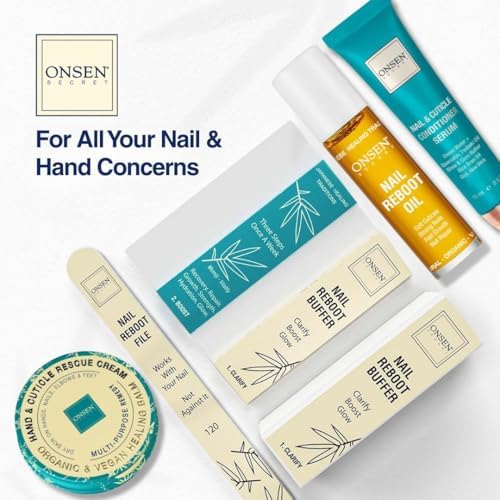 ONSEN Secret Advance Rescue Nail Kit - Strengthening Nail Oil & Serum with Hand & Cuticle Rescue Cream - Tsubaki, Shea Butter, Jojoba - Hydrates, Repairs, and Restores - Image 4