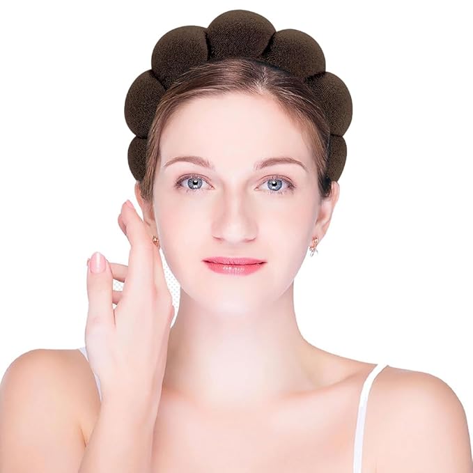 Spa Headbands for Washing Face or Facial, Makeup Headband for Women, Skincare Hair band, Puffy Terry Cloth Face Washing Head band for Maskup, Skin Treatment